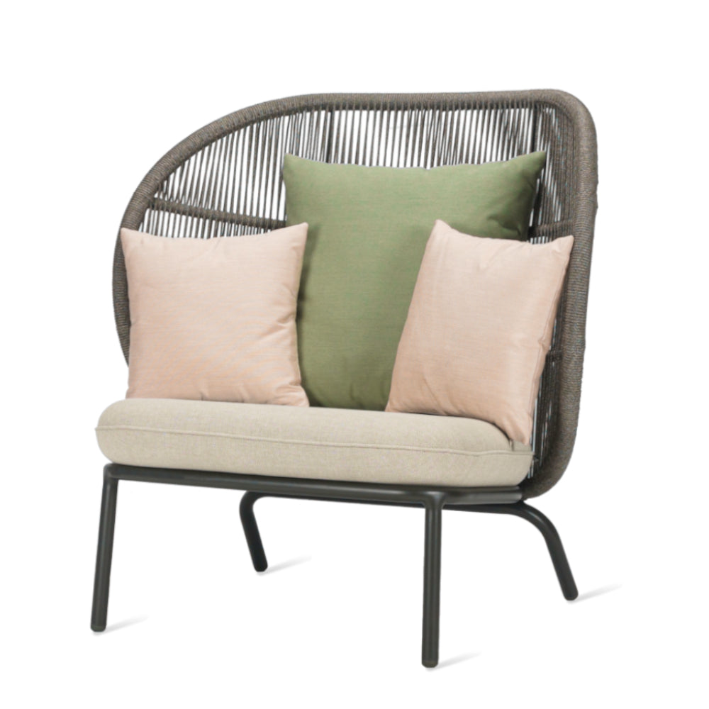Kodo Cocoon Loungesessel Fossil grey inkl. Kissen Almond