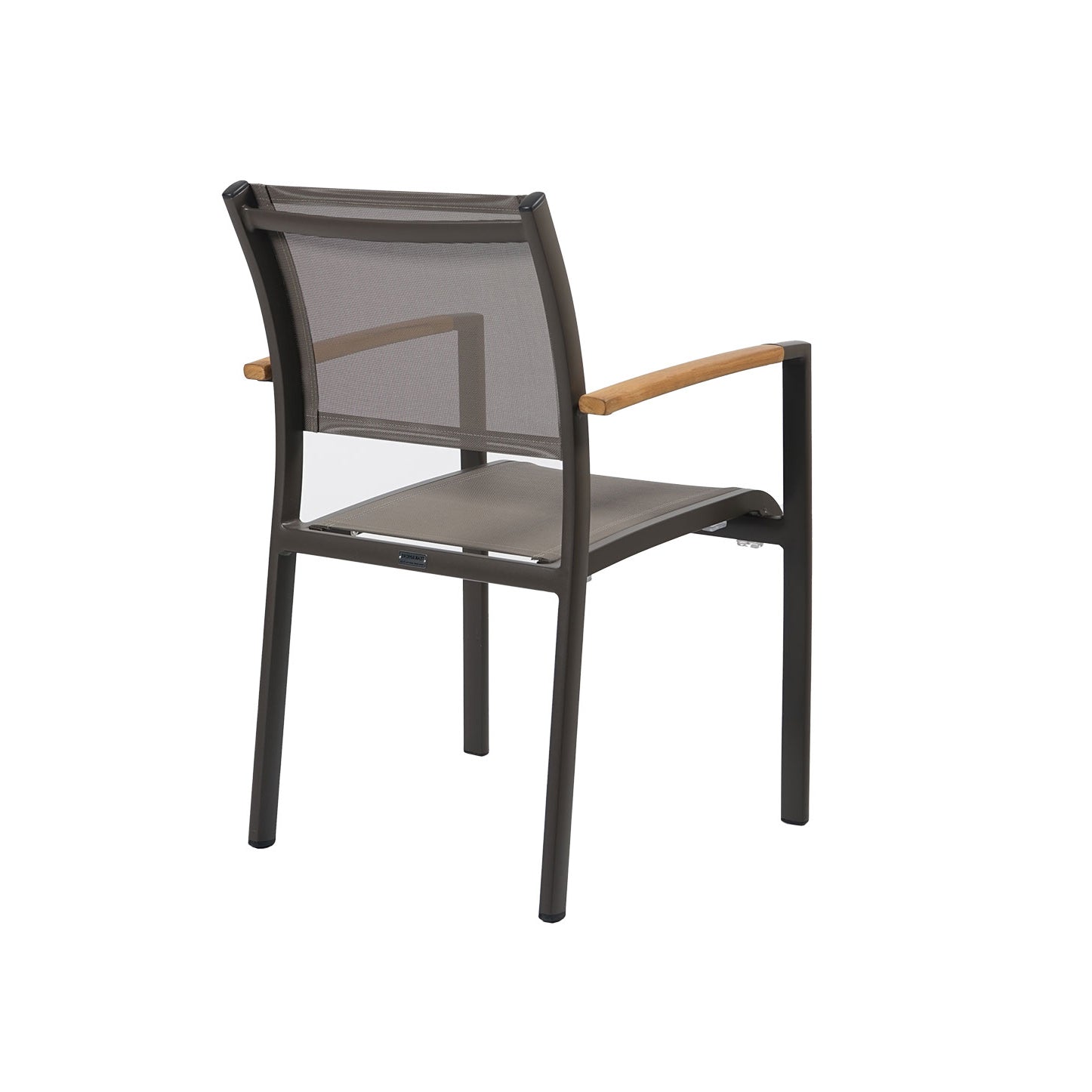 Kreta Comf. Lowback Teak-AL Alu taupe/Baty quarz