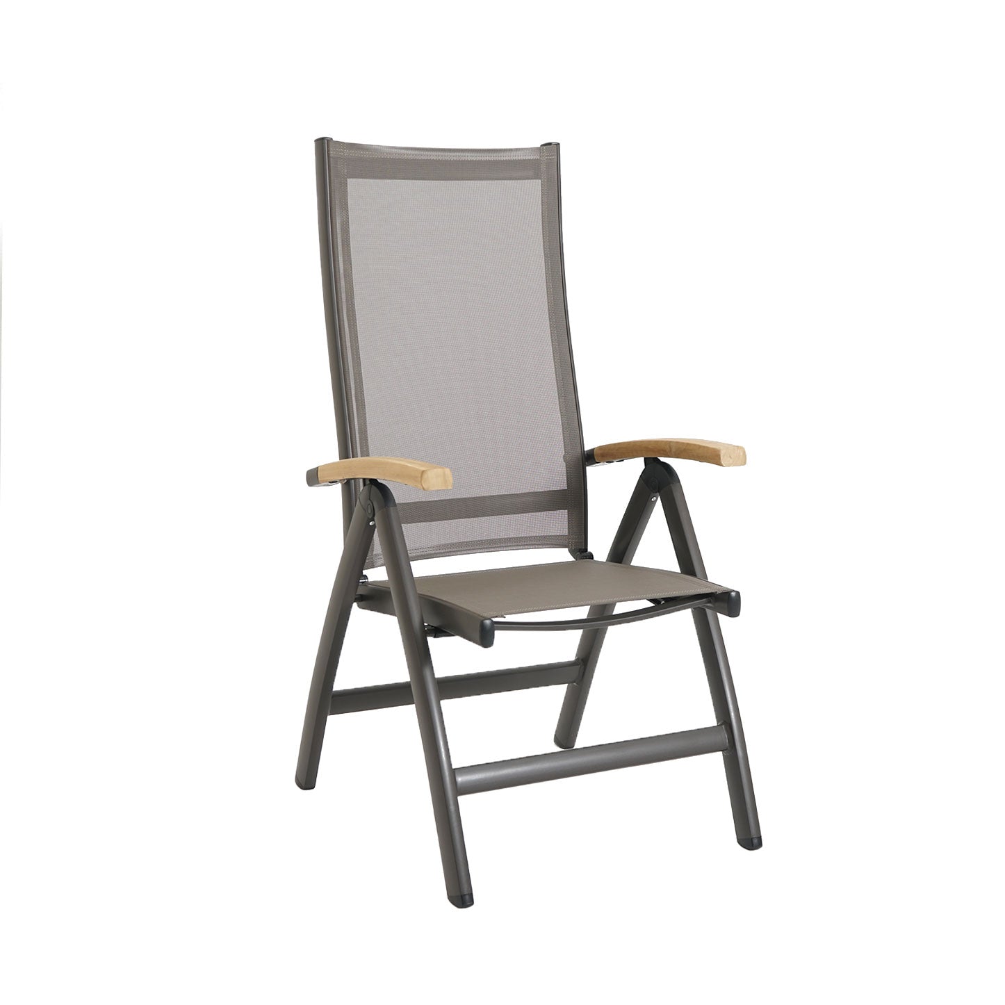 Kreta Multipositionssessel Teak-AL taupe/quarz