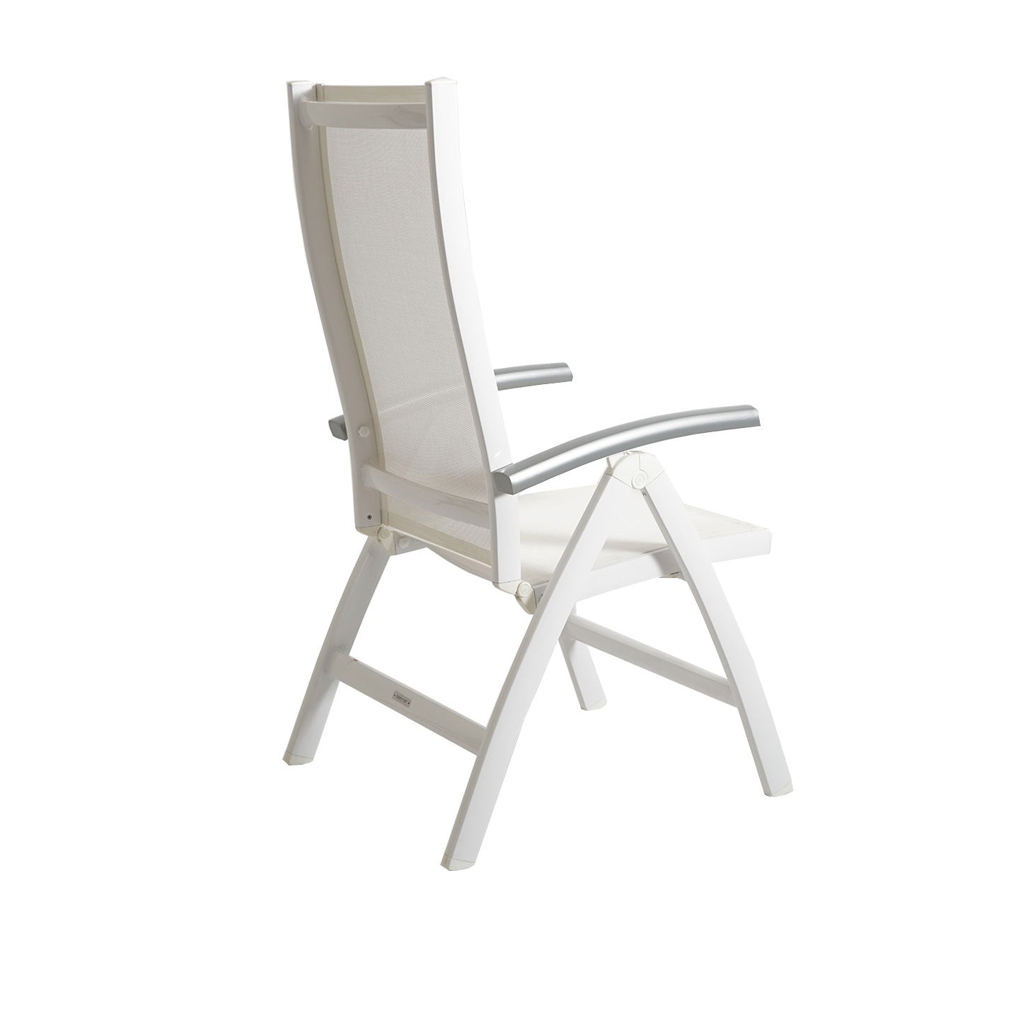 Kreta Multipositionssessel AL silber weiß/weiß