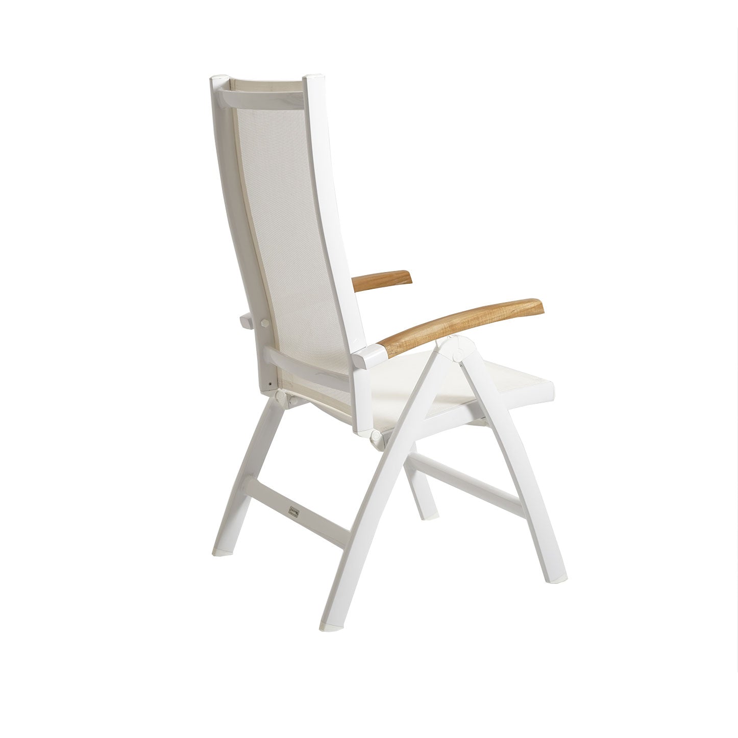 Kreta Multipositionssessel Teak-AL weiß/weiß