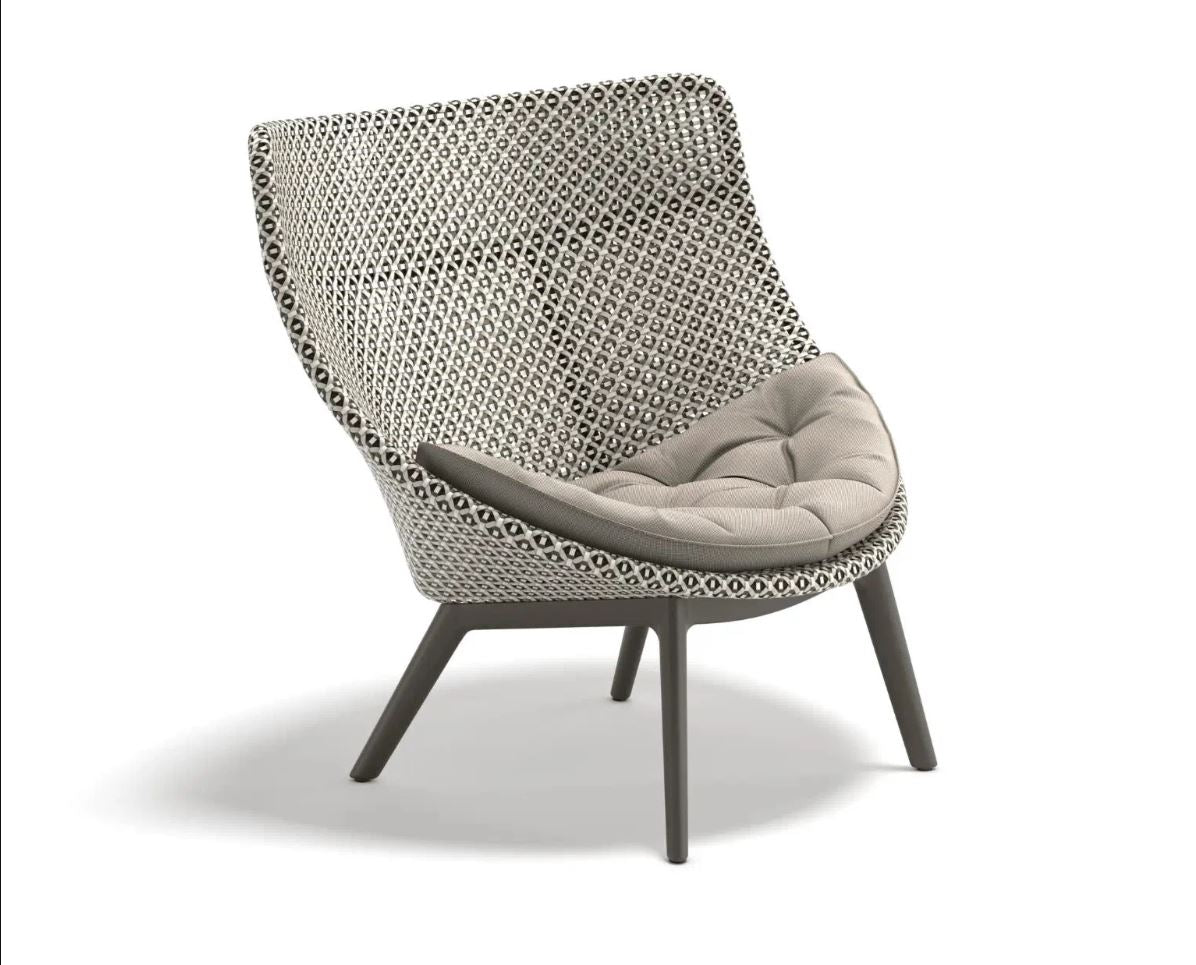 MBRACE ALU Hochlehner black pepper, Geflecht pepper