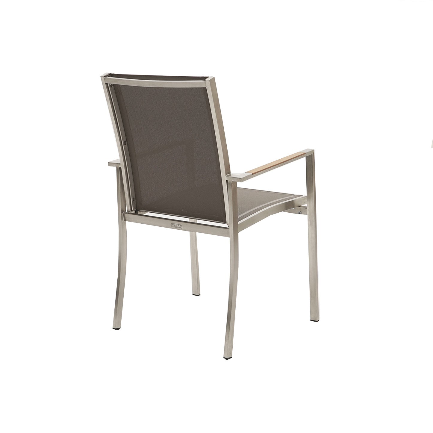 Modica Stapelsessel Teak-AL Edelstahl/taupe