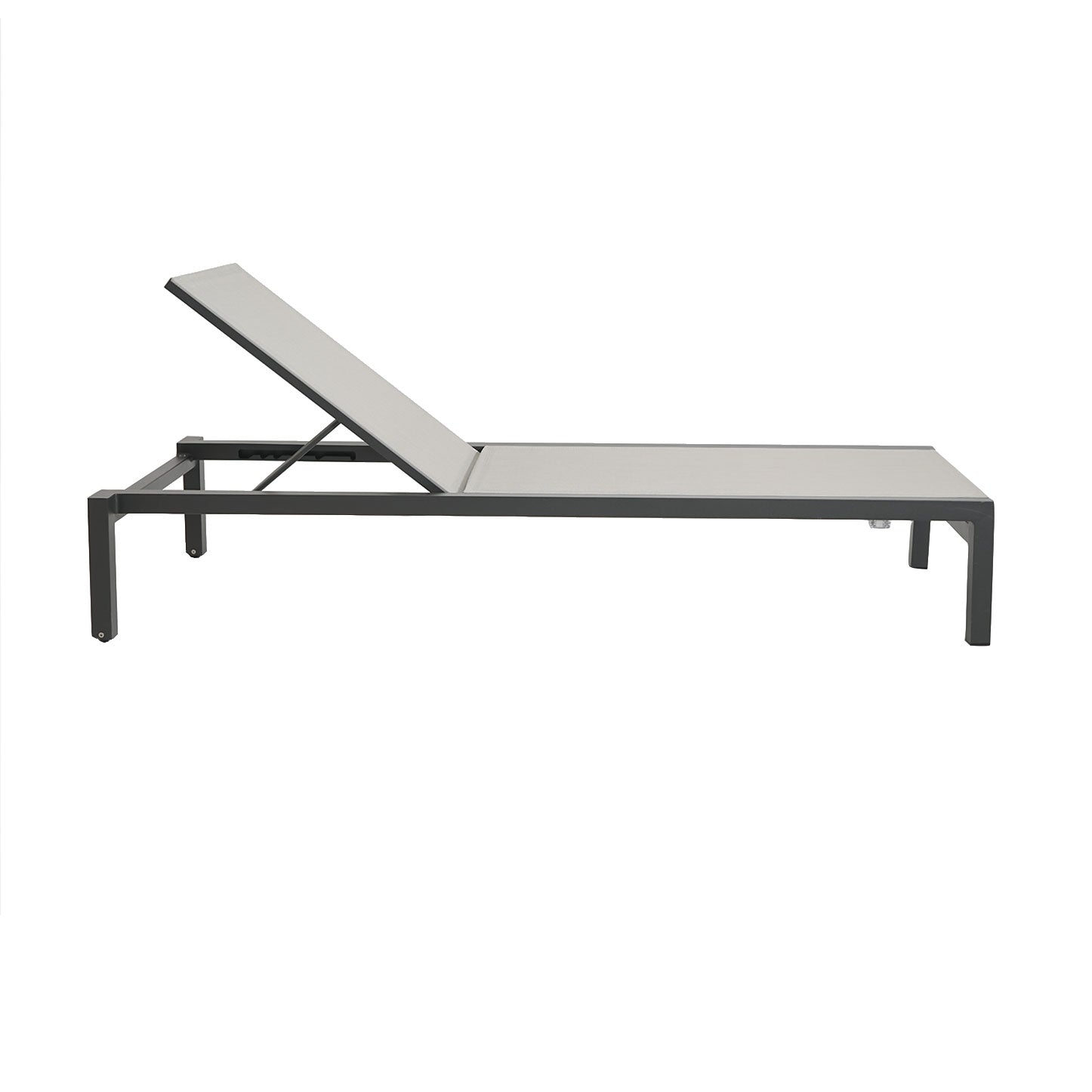 Montreal Sonnenliege, Alu anthr., Sling light grey