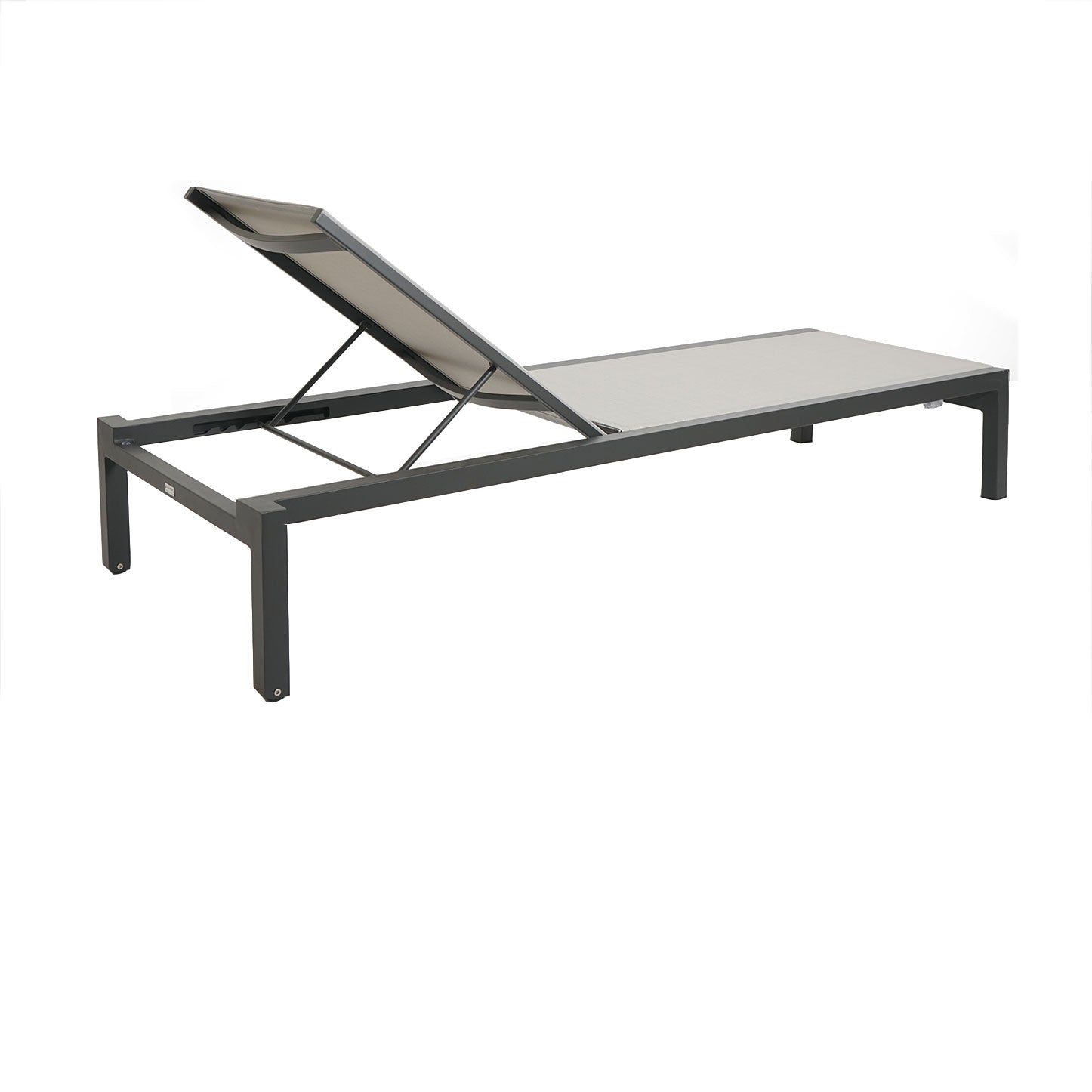 Montreal Sonnenliege, Alu anthr., Sling light grey