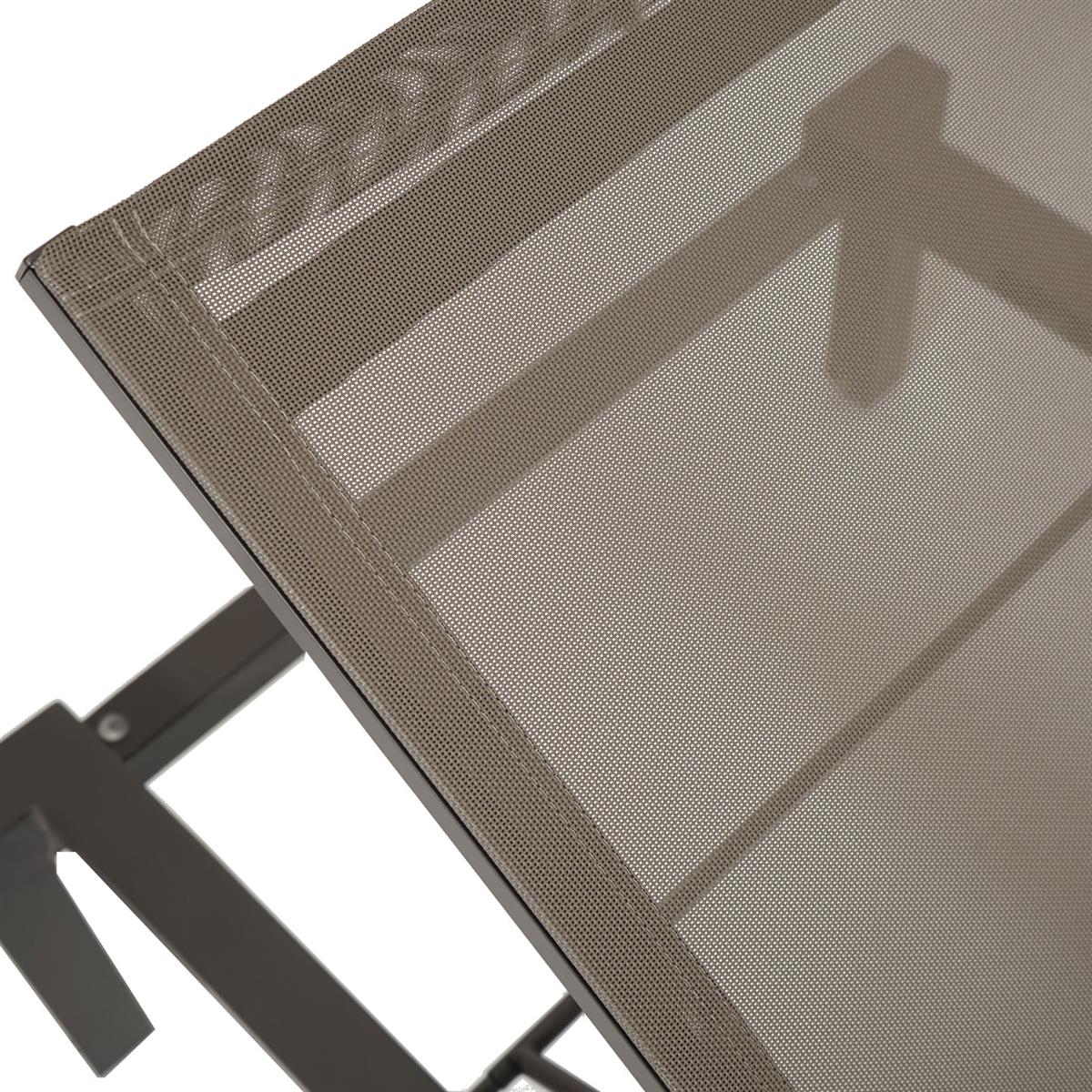 Montreal Sonnenliege, Alu taupe, Baty quarz