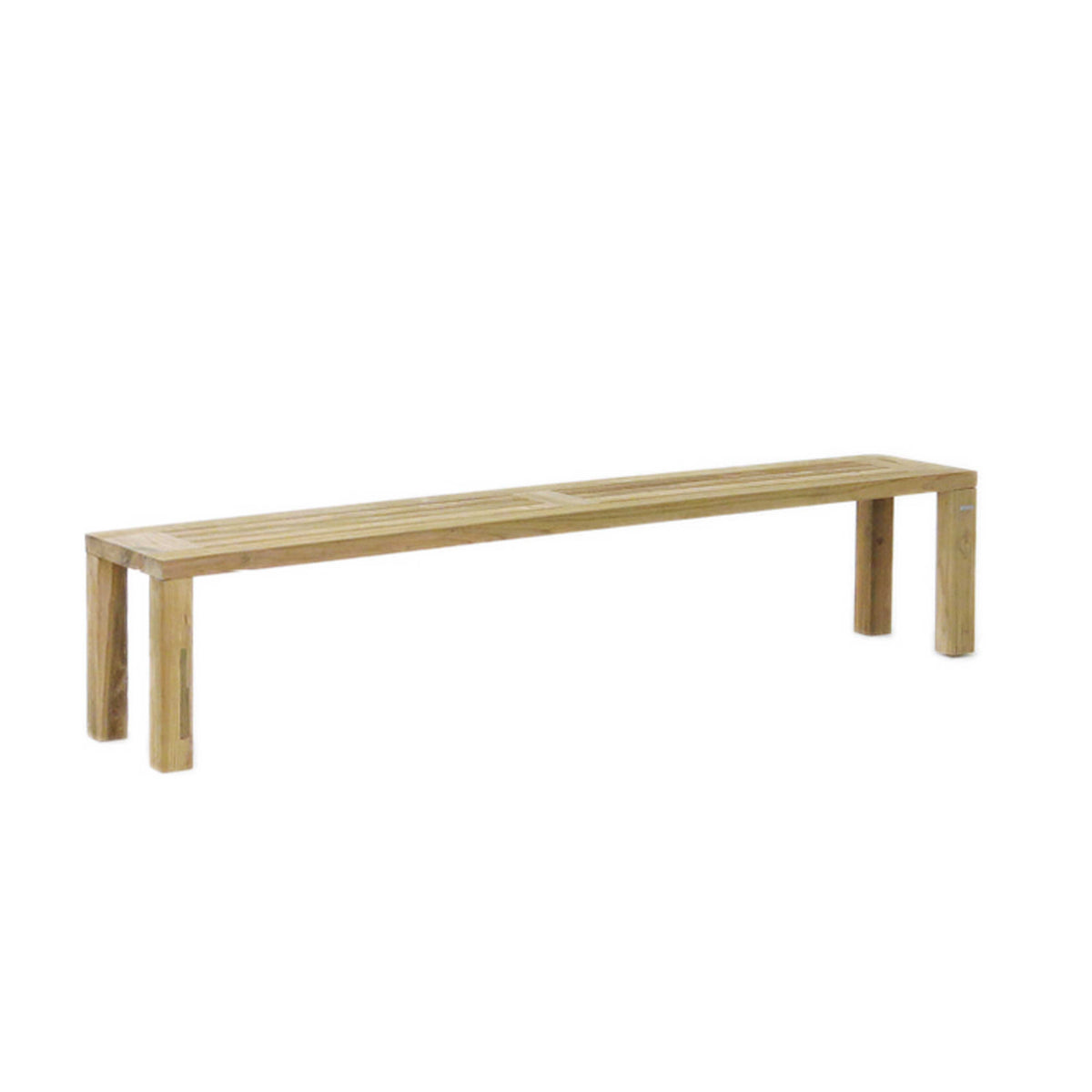Nebraska Bank ohne Rücken rec. Teak 275 cm