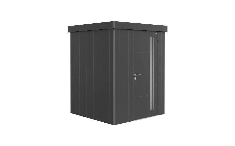 Neo Gerätehaus Gr. 2B dunkelgrau metallic 236 x 236 x 222 cm mit Doppeltür