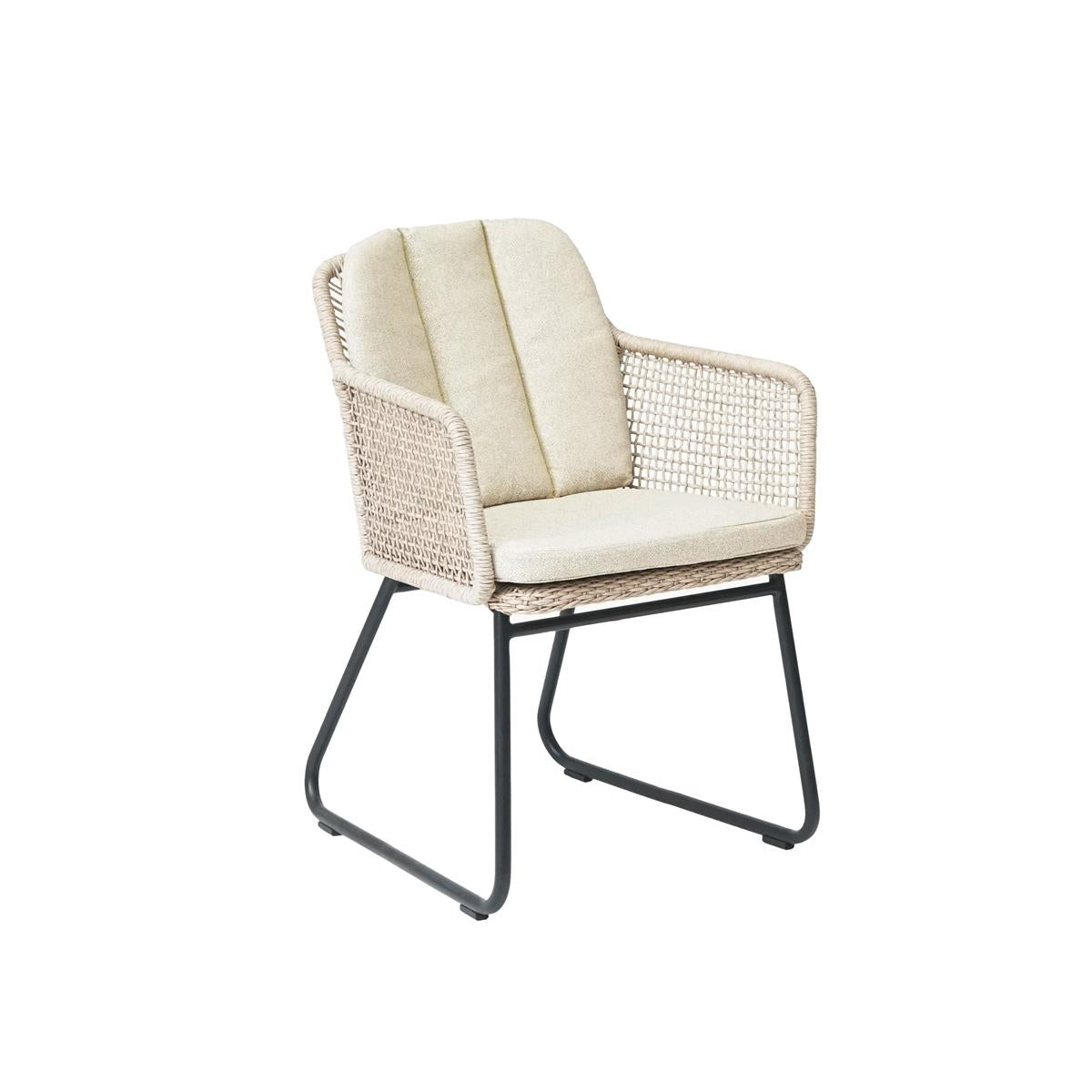 Sia Dining Sessel, Rope beige inkl. Kissen