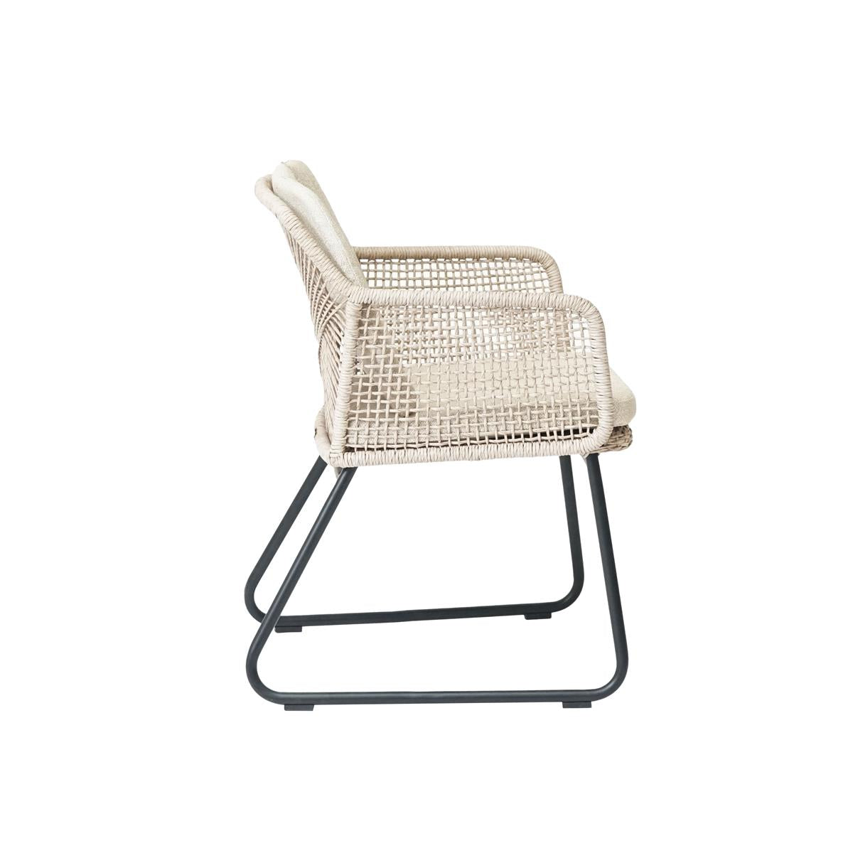 Sia Dining Sessel, Rope beige inkl. Kissen