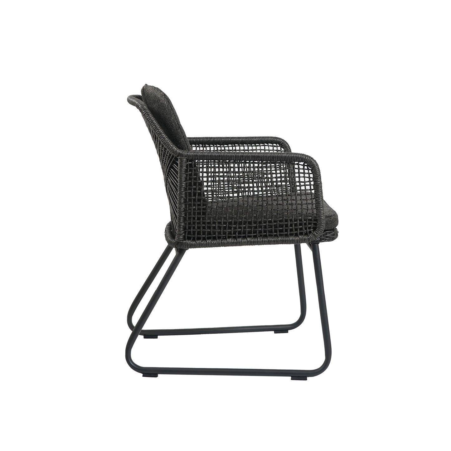 Sia Dining Sessel, Rope light coal inkl. Kissen