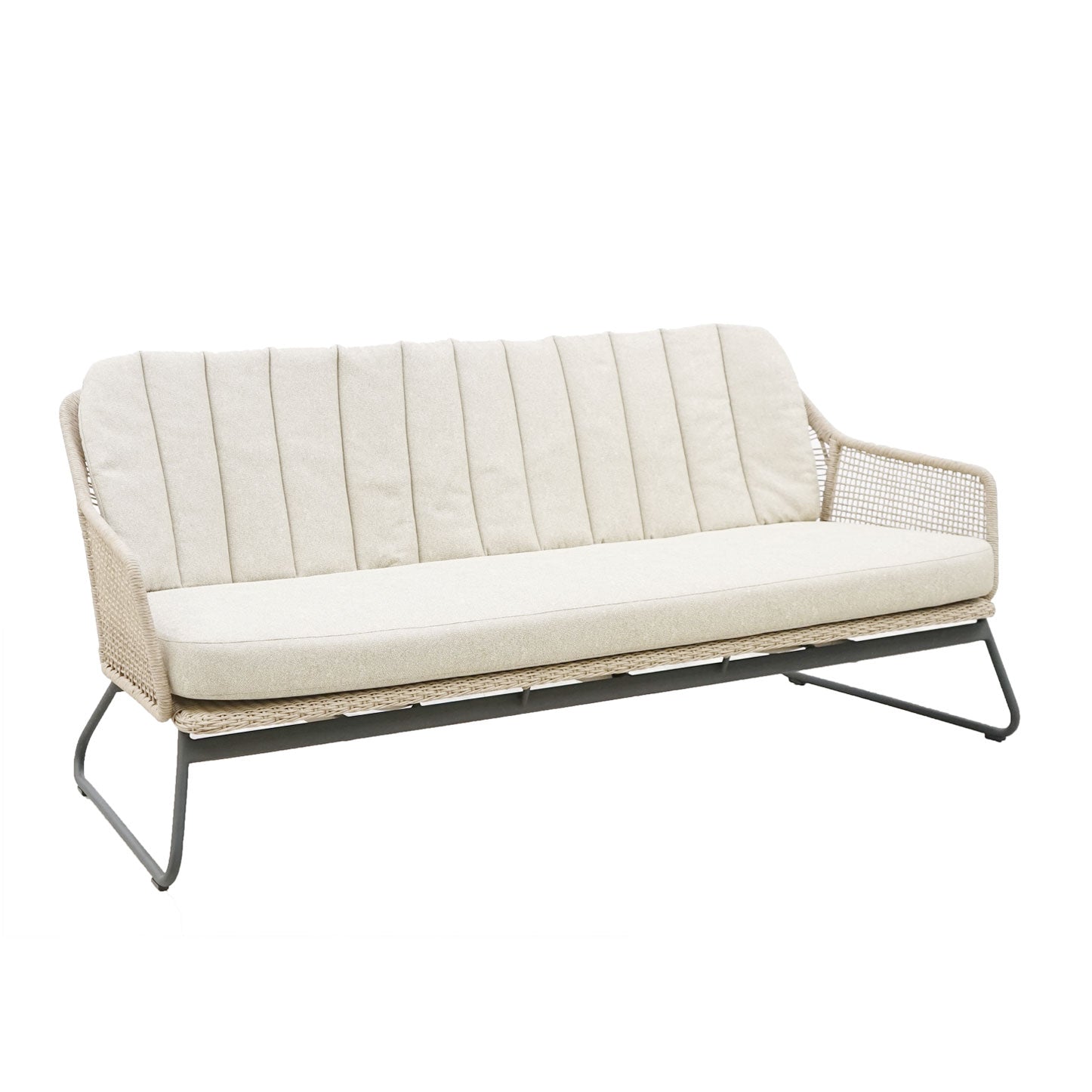 Sia 3er - Loungesofa, Rope beige inkl. Kissen