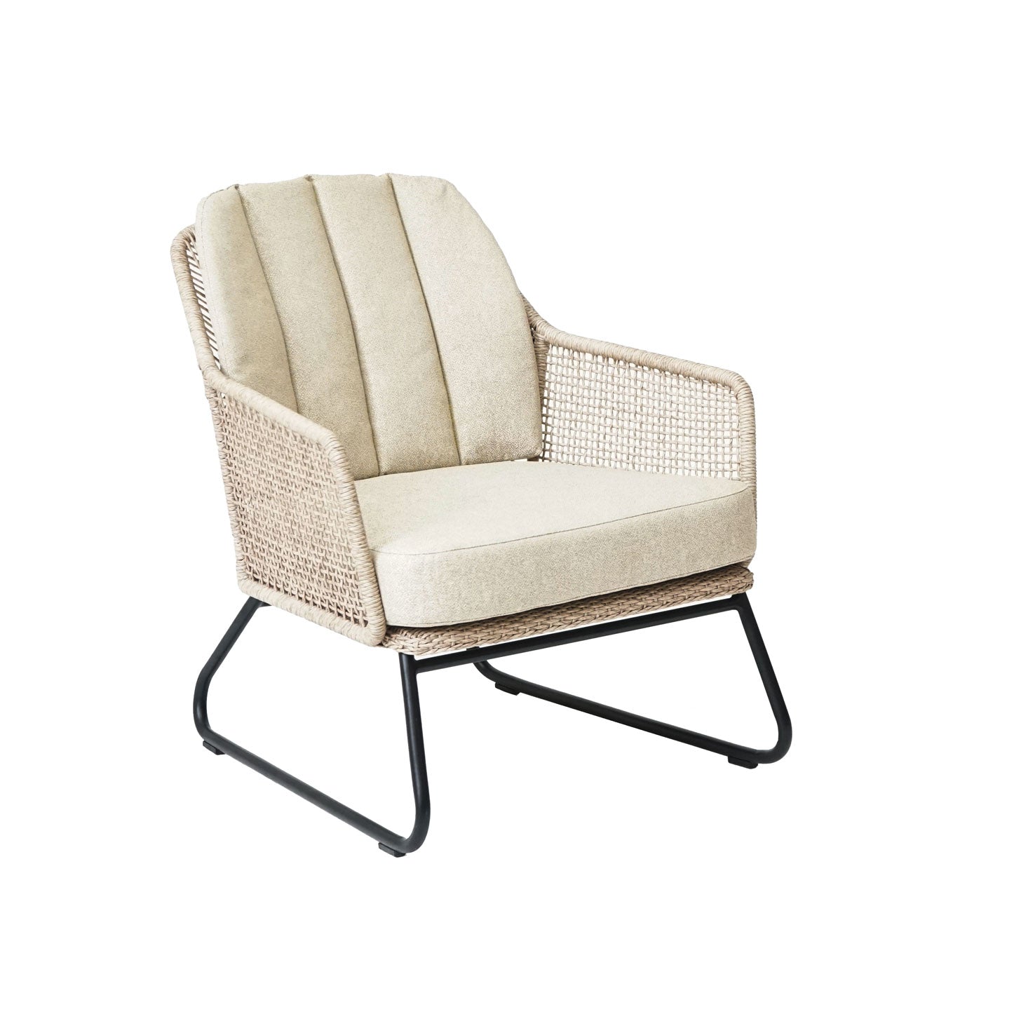 Sia Loungesessel, Rope beige inkl. Kissen