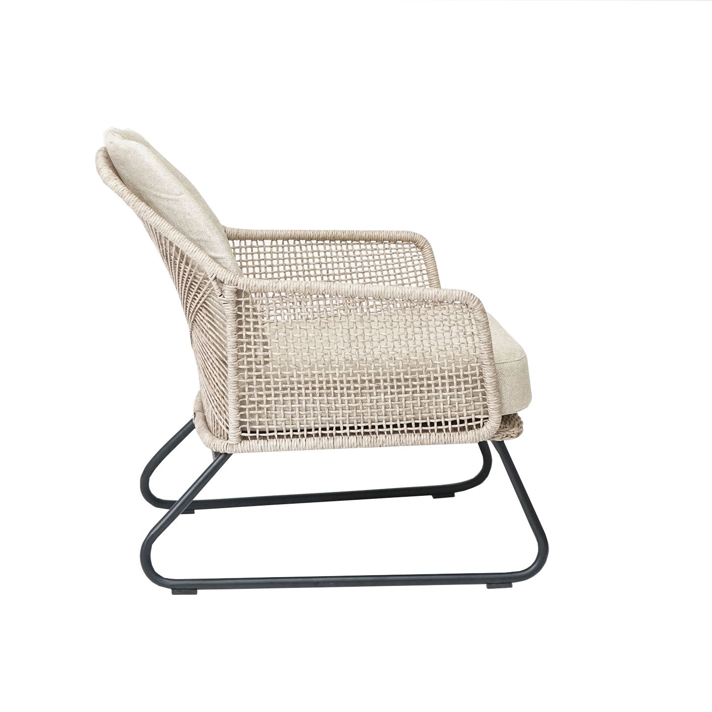 Sia Loungesessel, Rope beige inkl. Kissen