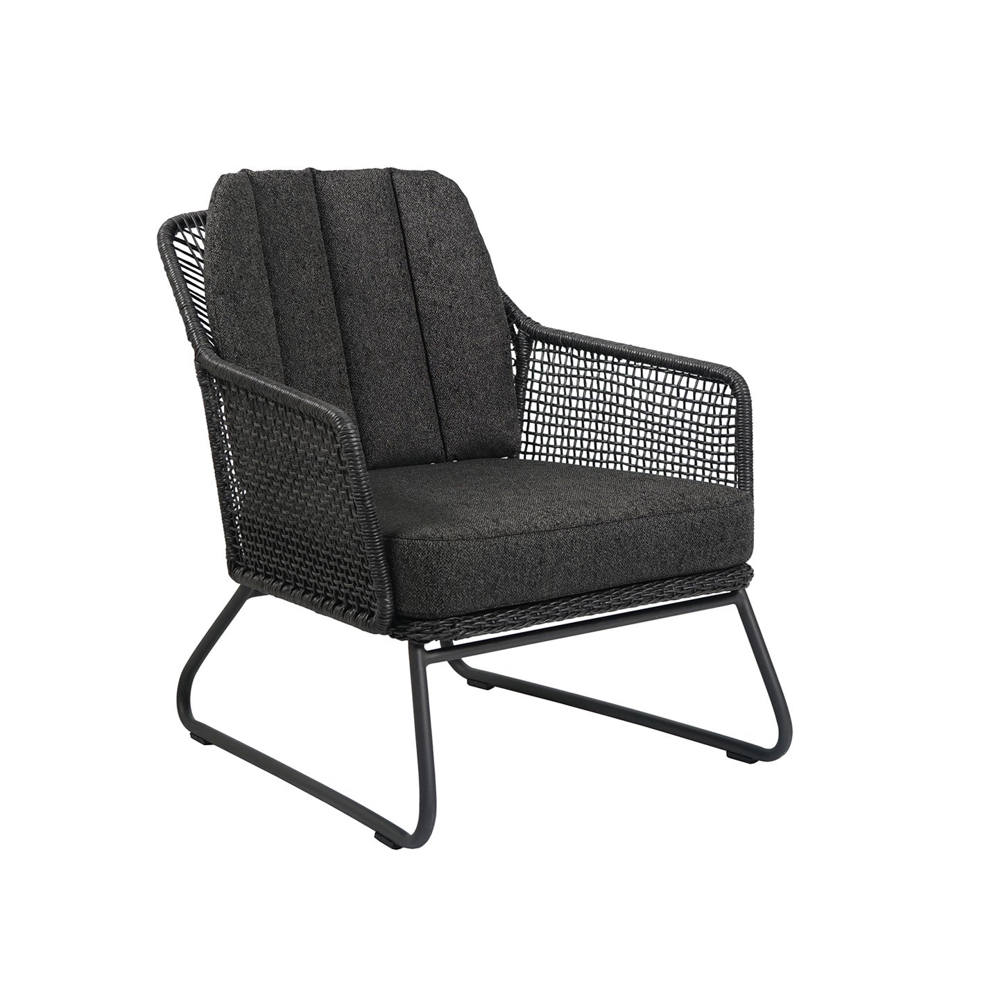 Sia Loungesessel, Rope light coal inkl. Kissen