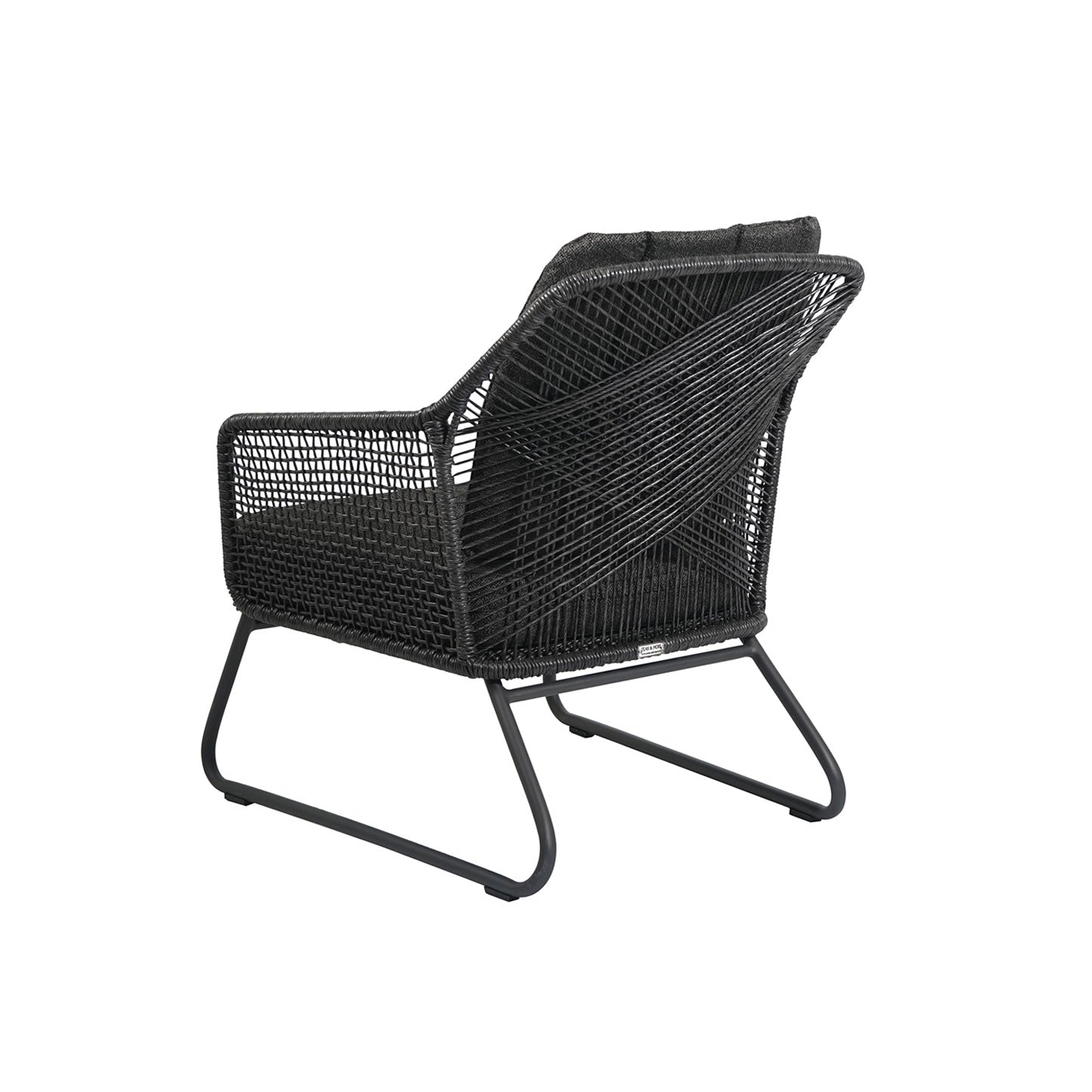 Sia Loungesessel, Rope light coal inkl. Kissen