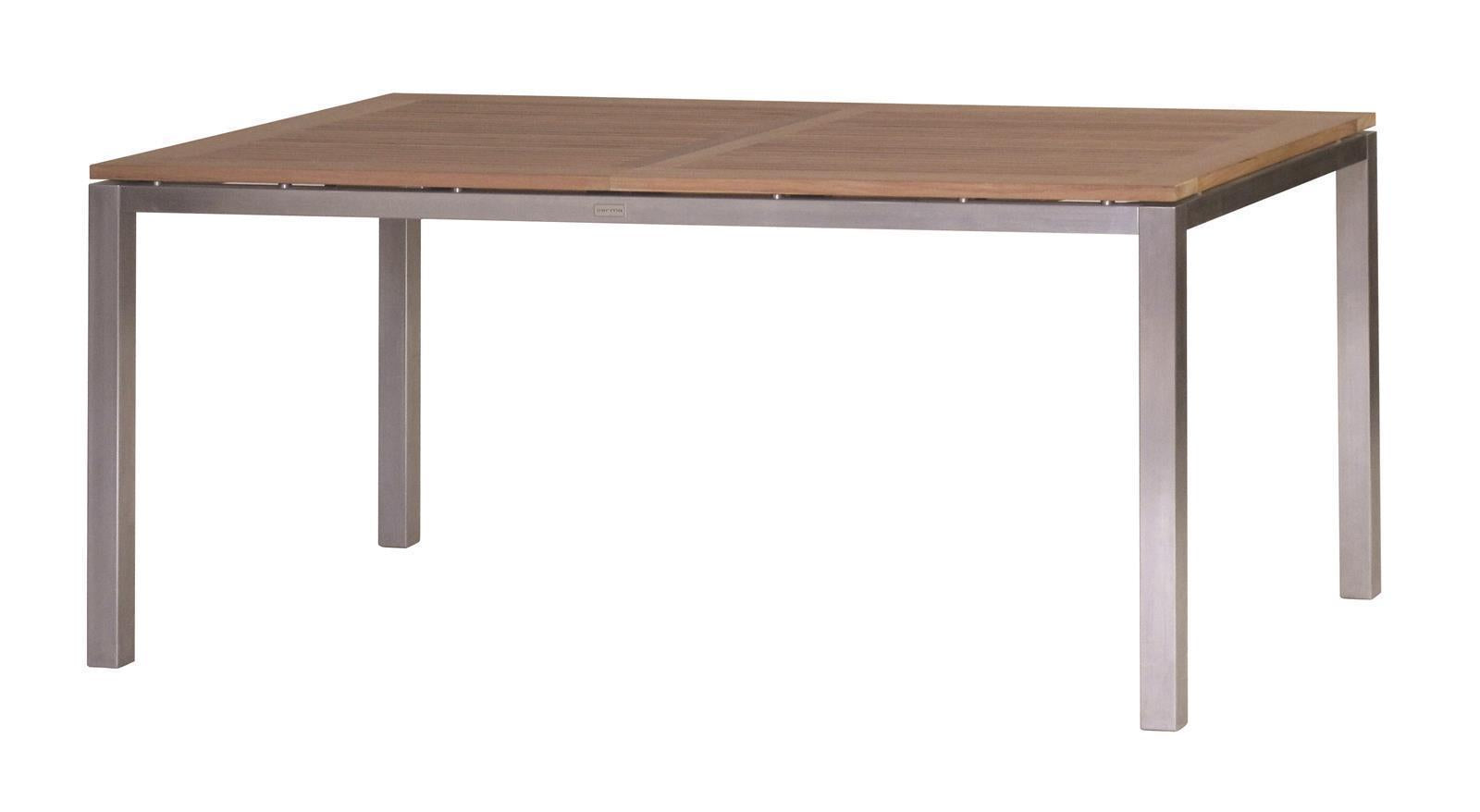 Stratos 50 Ausziehtisch Edelst/Teak 170/270x95