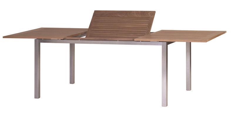 Stratos 50 Ausziehtisch Edelst/Teak 170/270x95