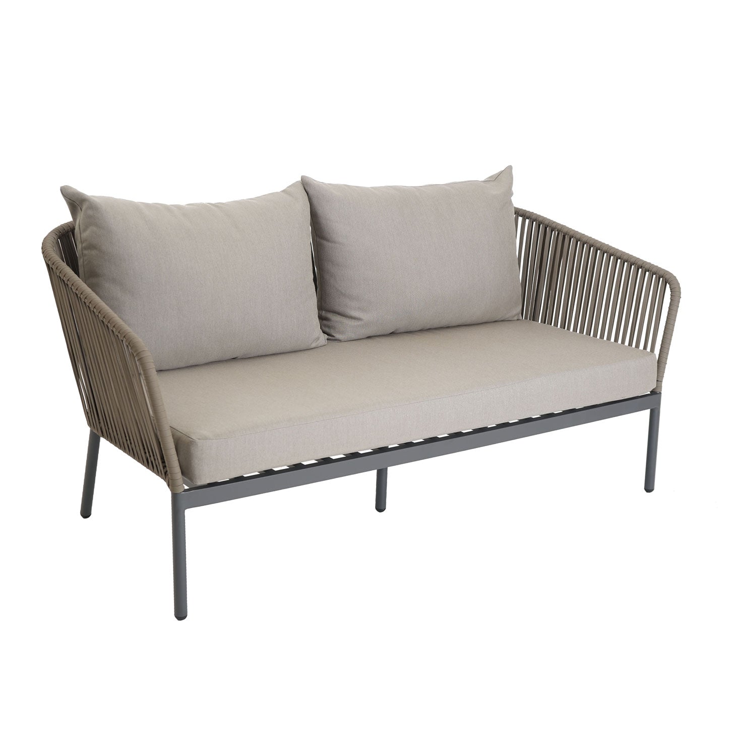 Stripe Lounge 2-Sitzer,anthrazit,string-flex taupe inkl Premium Kissen