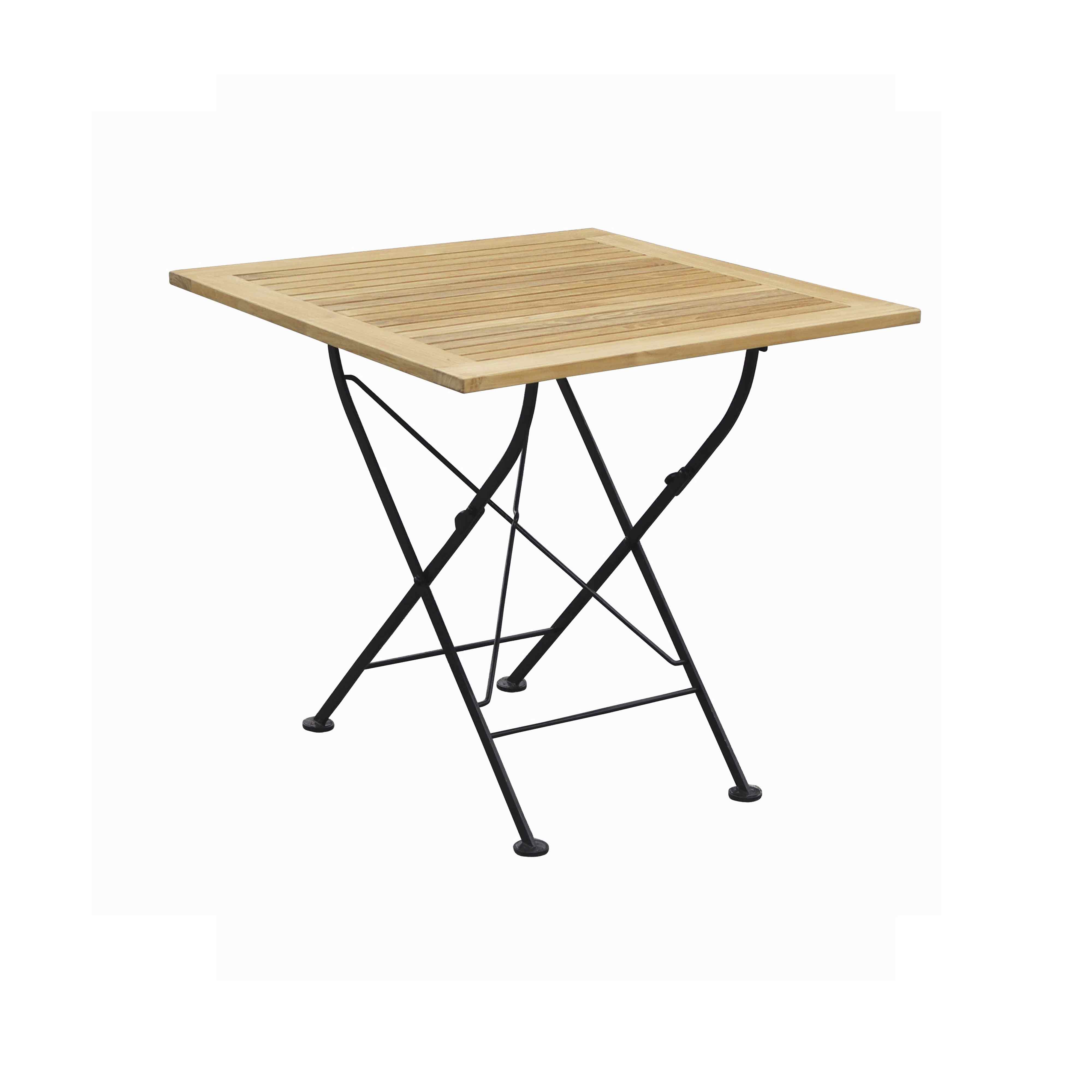 Venezia Klapptisch Eisen/Teakholz