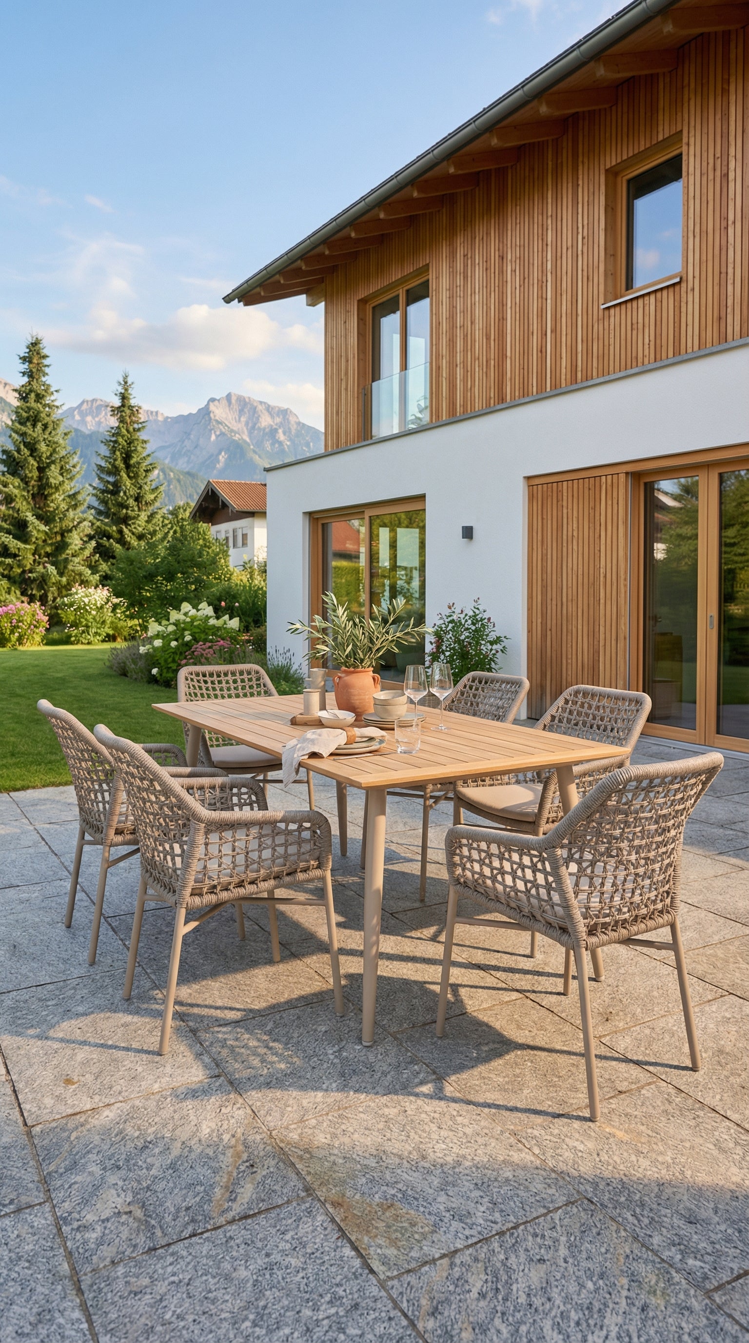 Faro ROPE Stapelsessel, Alu  beige, Rope Honey