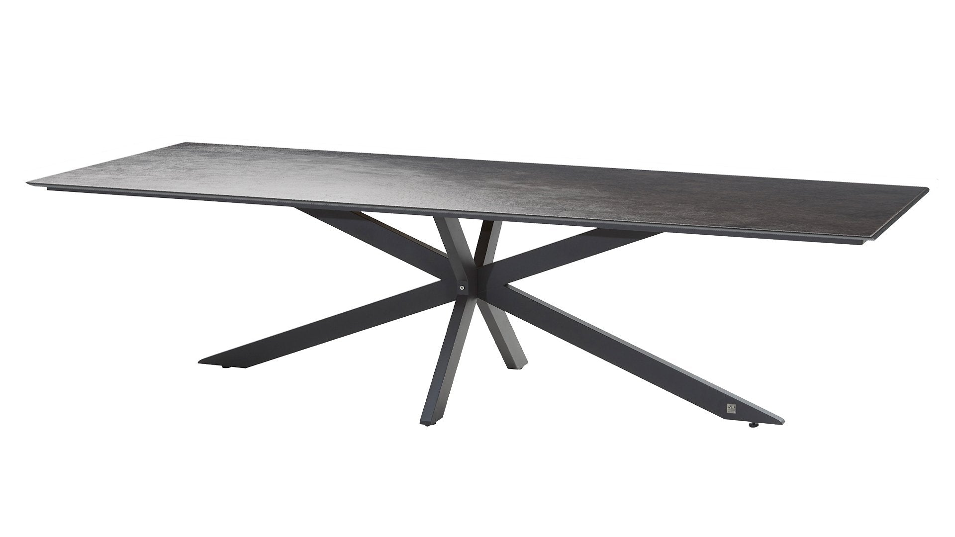 TAUNUS Esstisch Edelstahl pulverbeschichtet mit HPL 240 x 110 cm