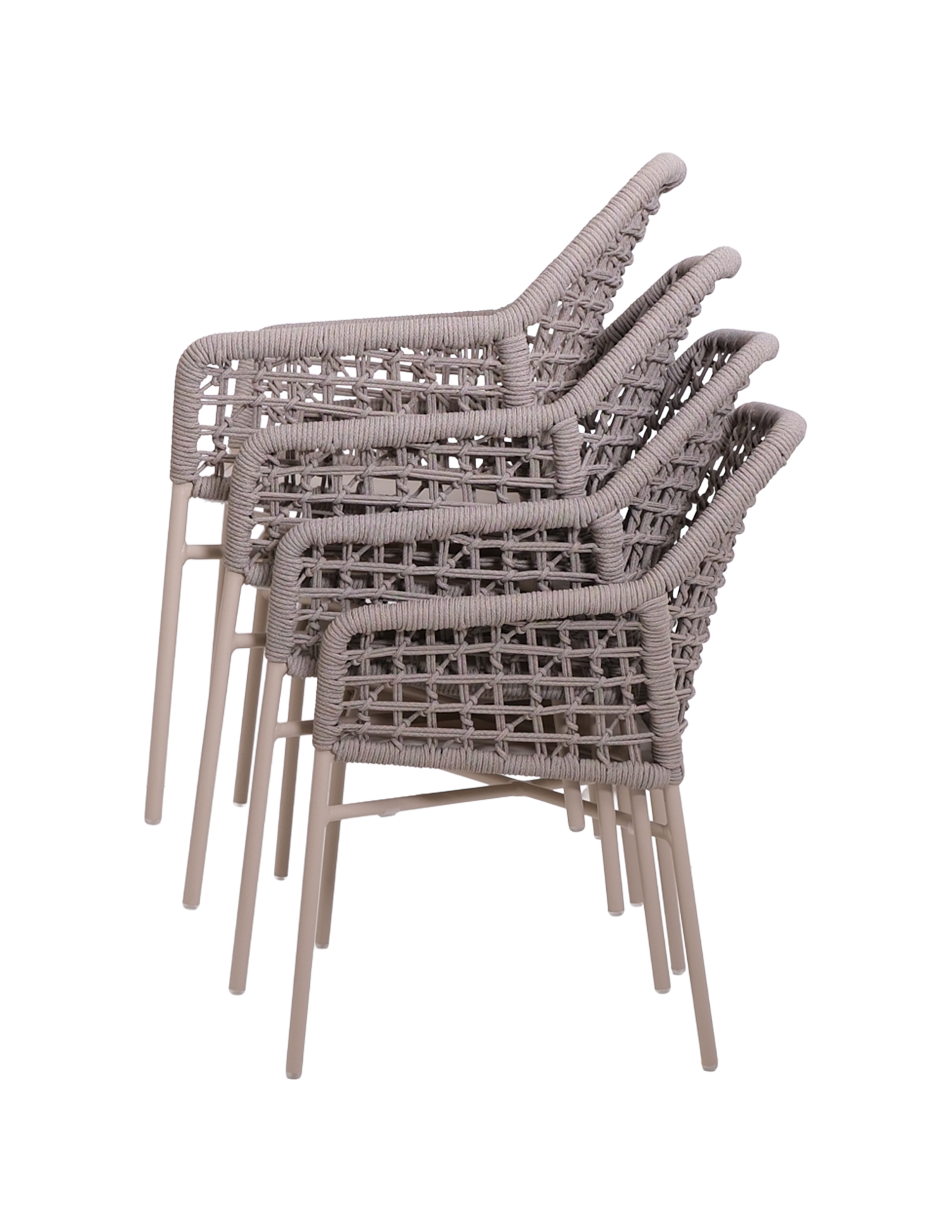 Faro ROPE Stapelsessel, Alu  beige, Rope Honey