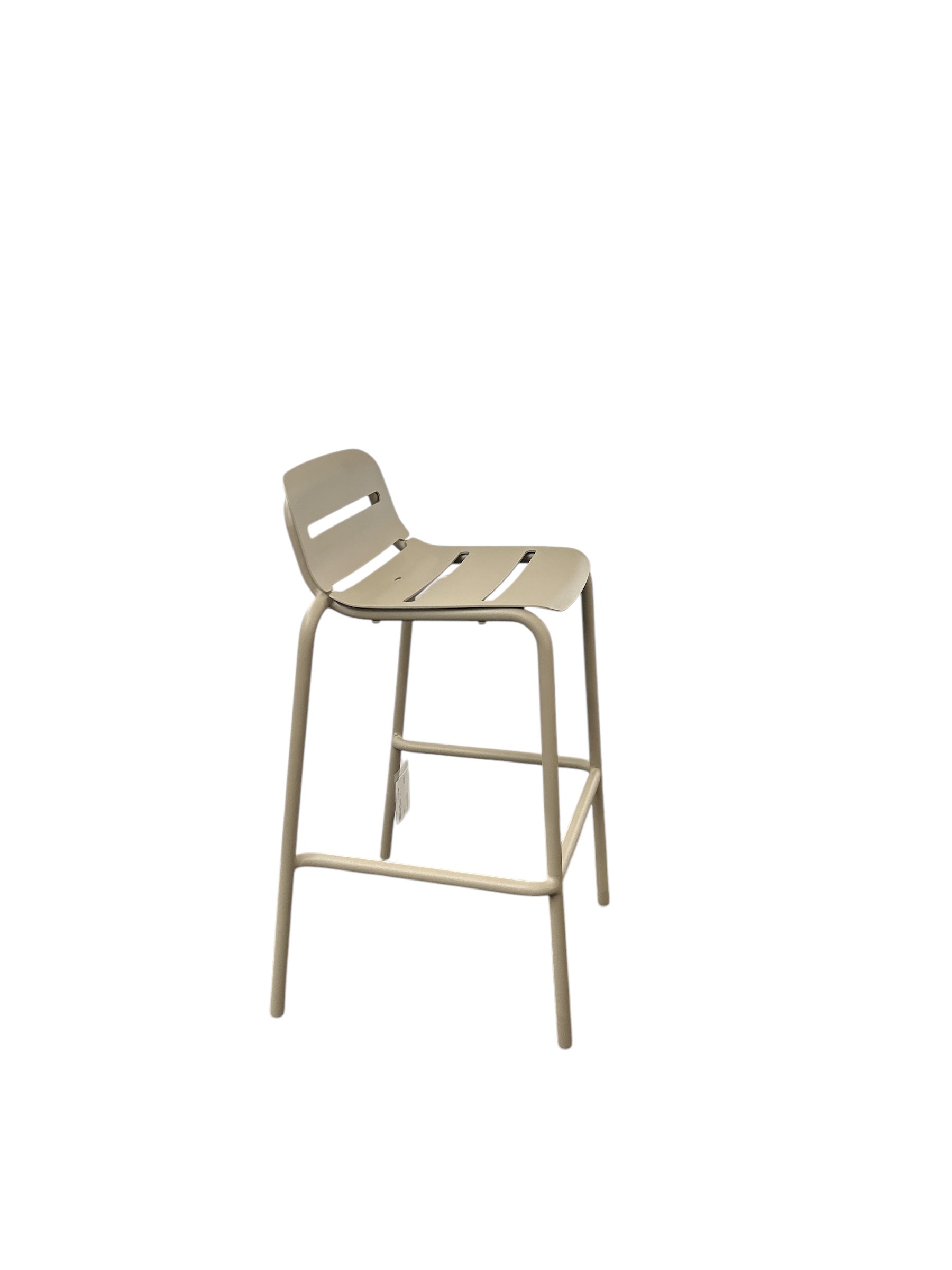 VAPIO Barstuhl perlbeige mit Sitzkissen Panama lino