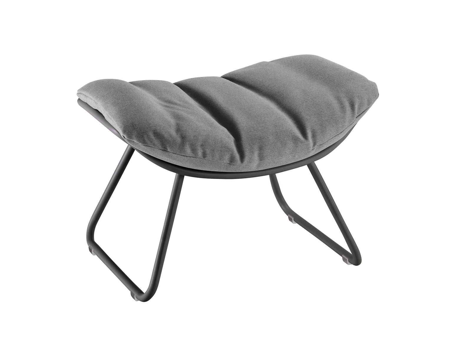 CHILL Lounge Hocker Alu anthracite  / inkl. Polster calcutta anthracite