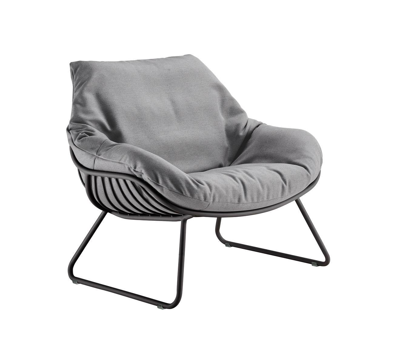 CHILL Lounge Sessel XL Alu anthracite / inkl. Polster calcutta anthracite