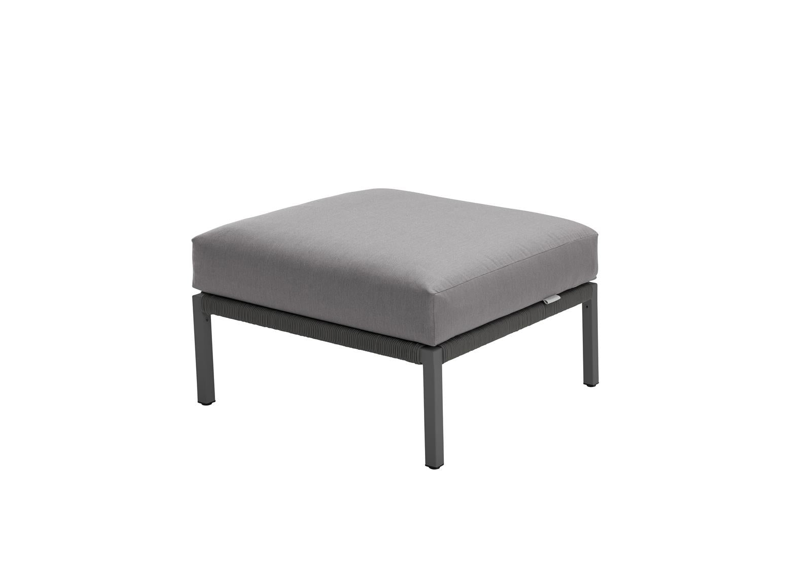 CLUB Lounge Hocker - Alu String-Flex anthacite inkl. Bombay Kissen