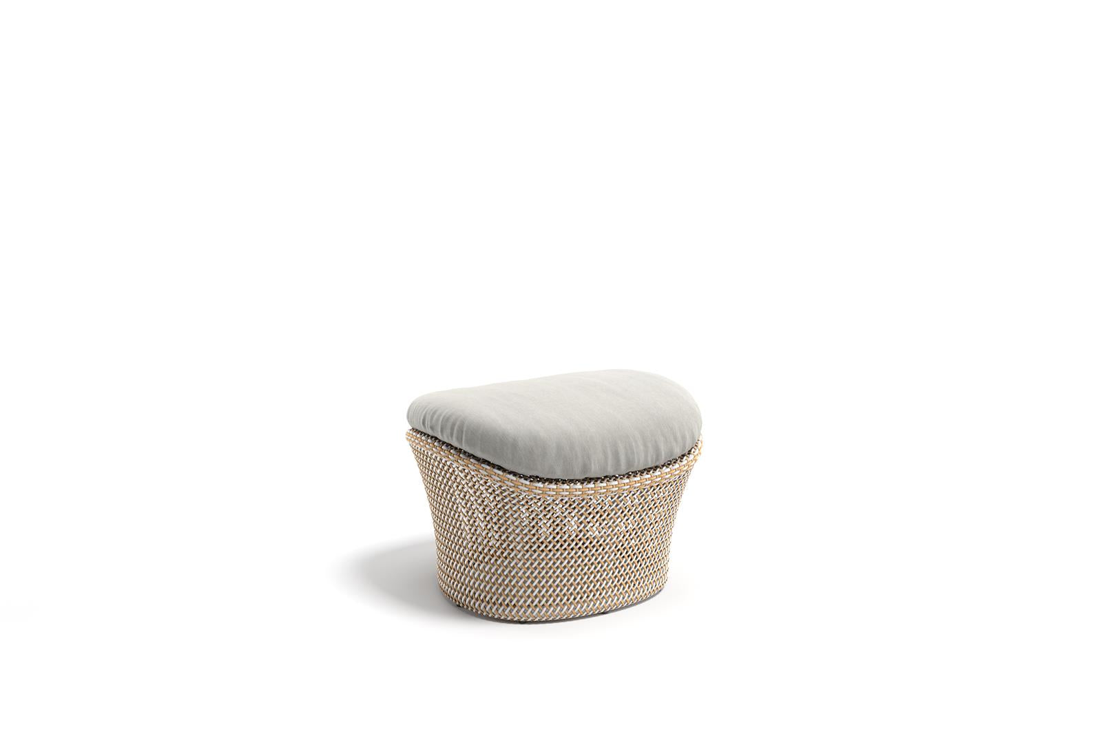 SEASHELL GRAND Fußhocker oasis inkl Kissen Muse grafite