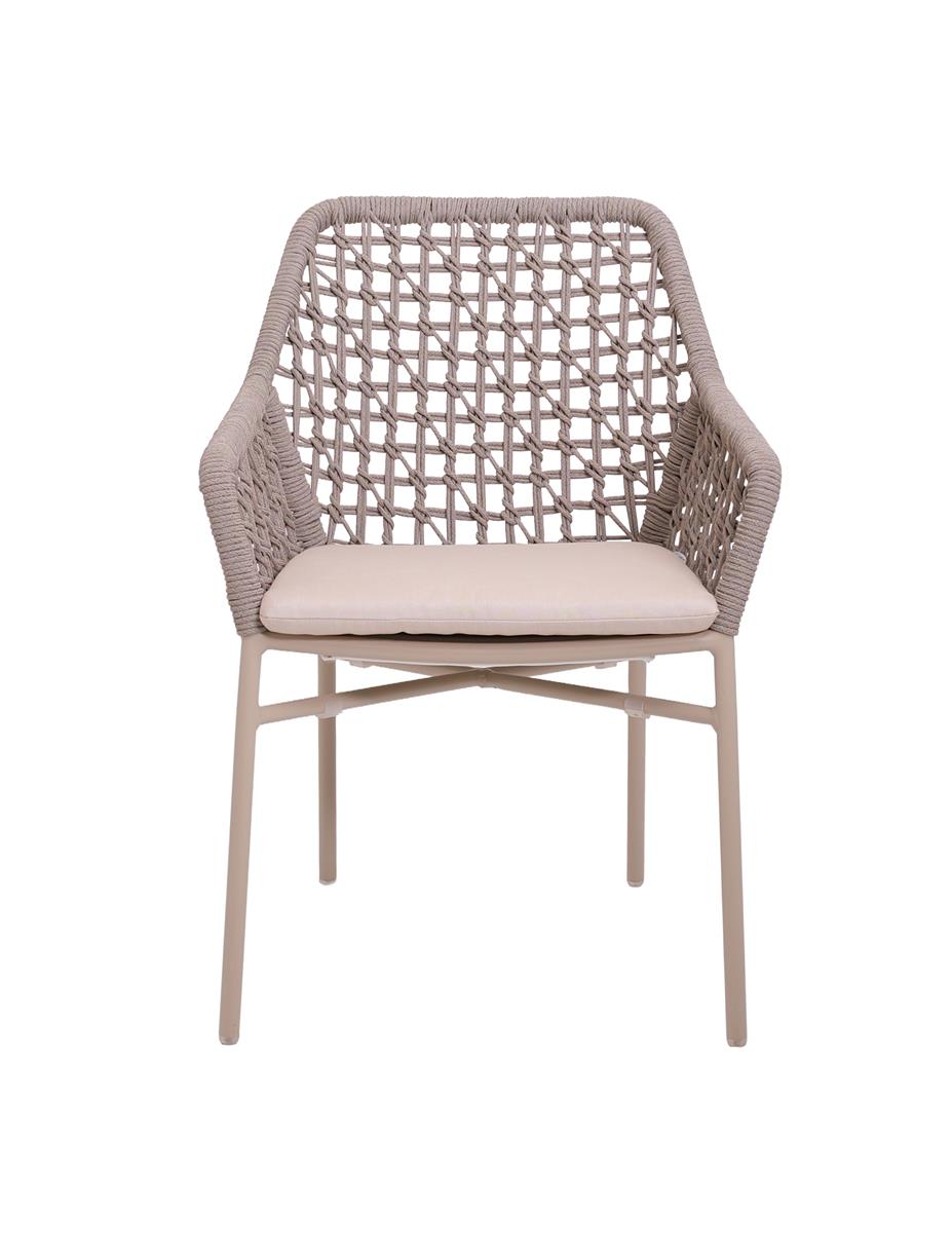 Faro ROPE Stapelsessel, Alu  beige, Rope Honey