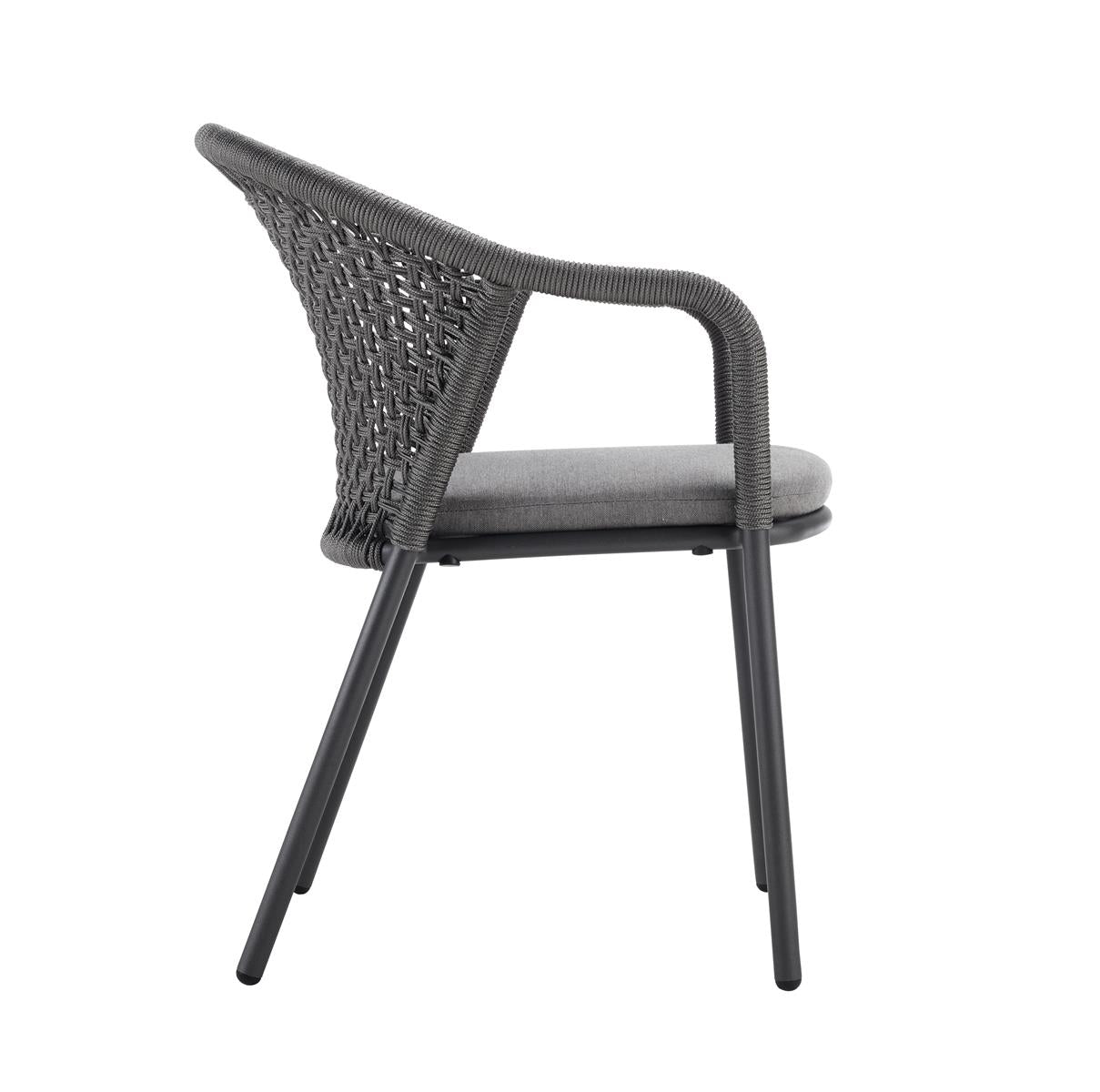 JOOY Stapelsessel inkl. Sitzpolster - Alu String - Flex antracite / anthracite