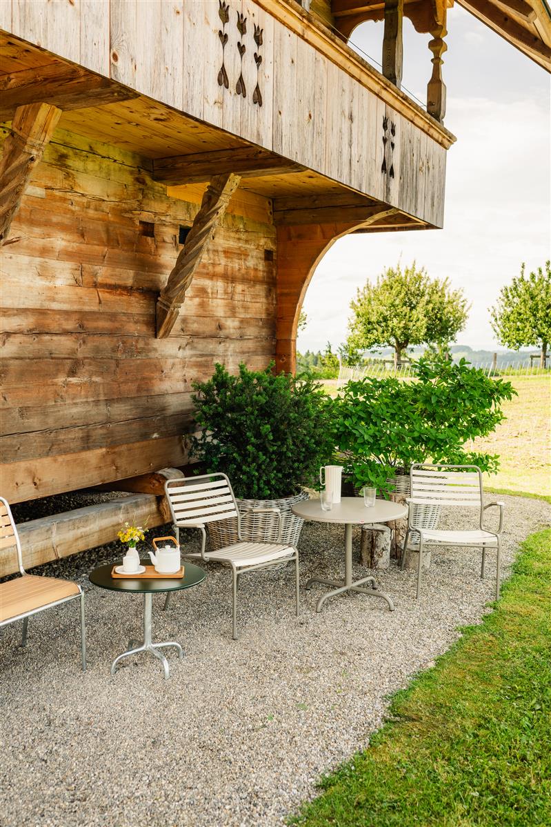 Rigi Lättli Salonsessel mit Lehne buchsbaumgelb