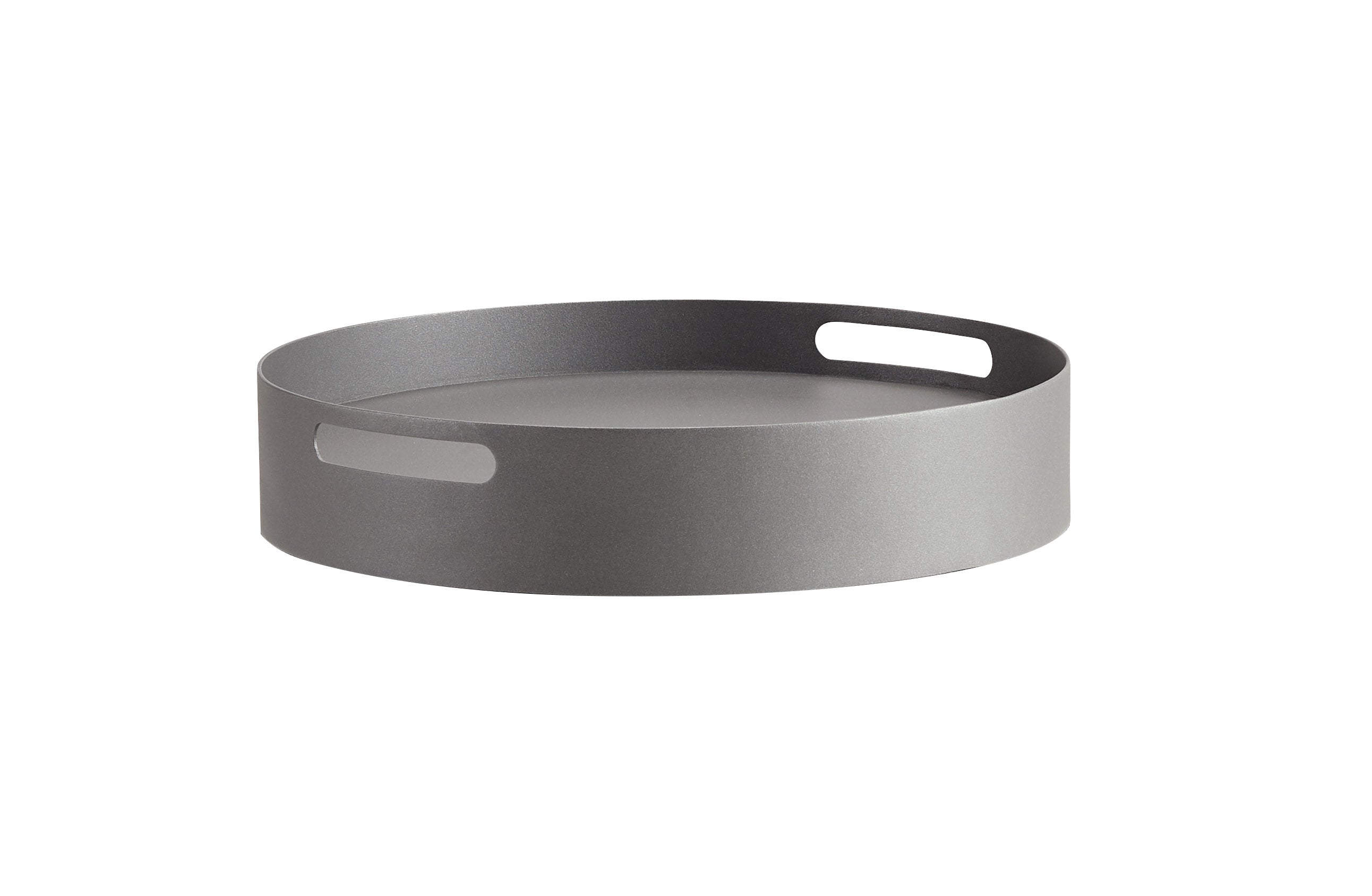 KNUFF Tablett für Sitzpouf M - Alu anthracite