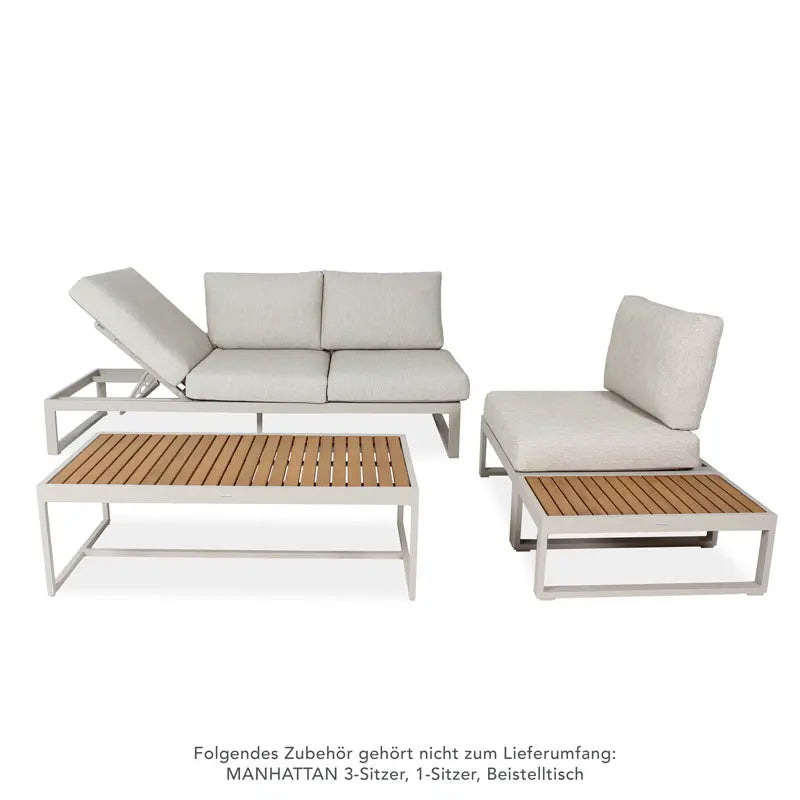Manhattan Beistelltisch low sand, 37,5x75x27,5cm