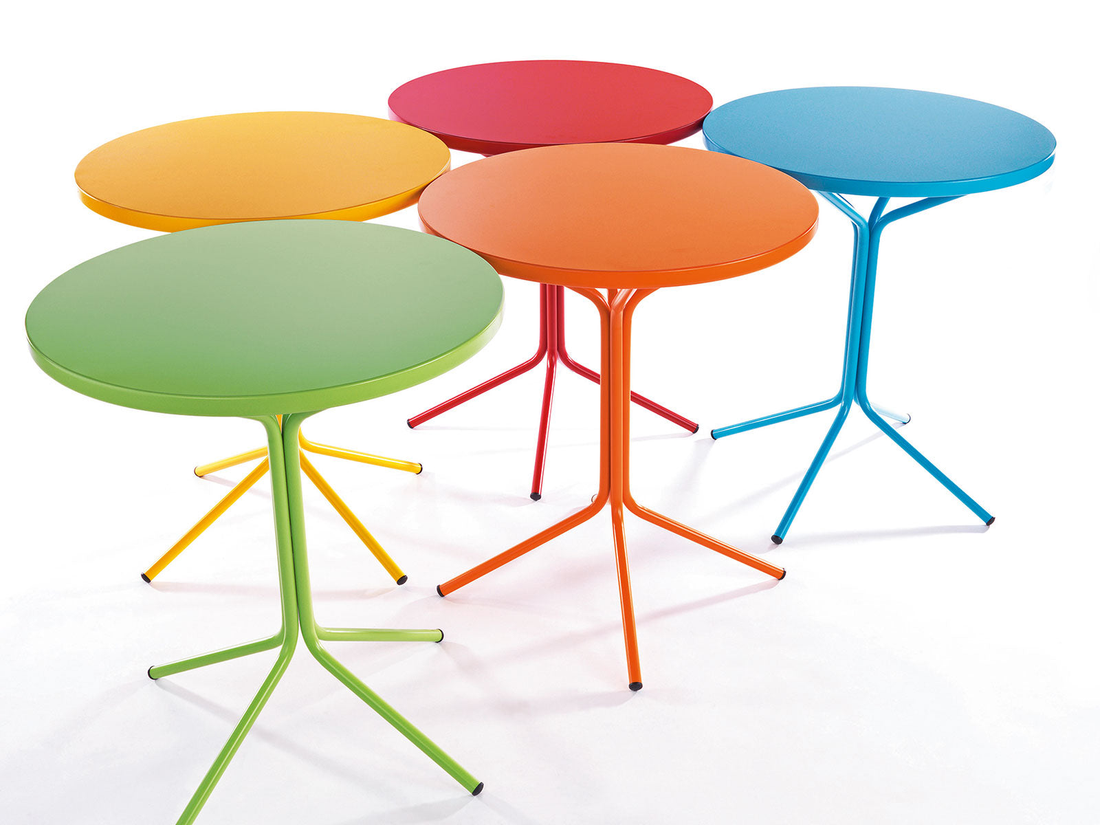 PIX Metall Beistelltisch Ø 54 cm mit Höhe 54 cm orange