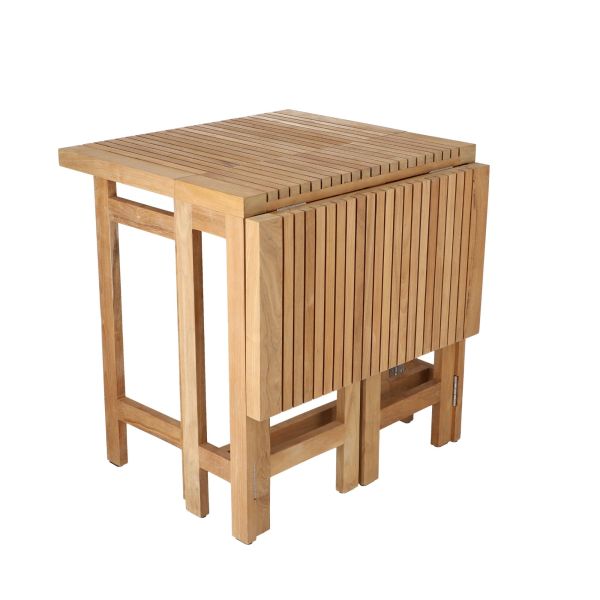 SAMOA Klapptisch Teak massiv, beidseitig abklappbar 100 x 70
