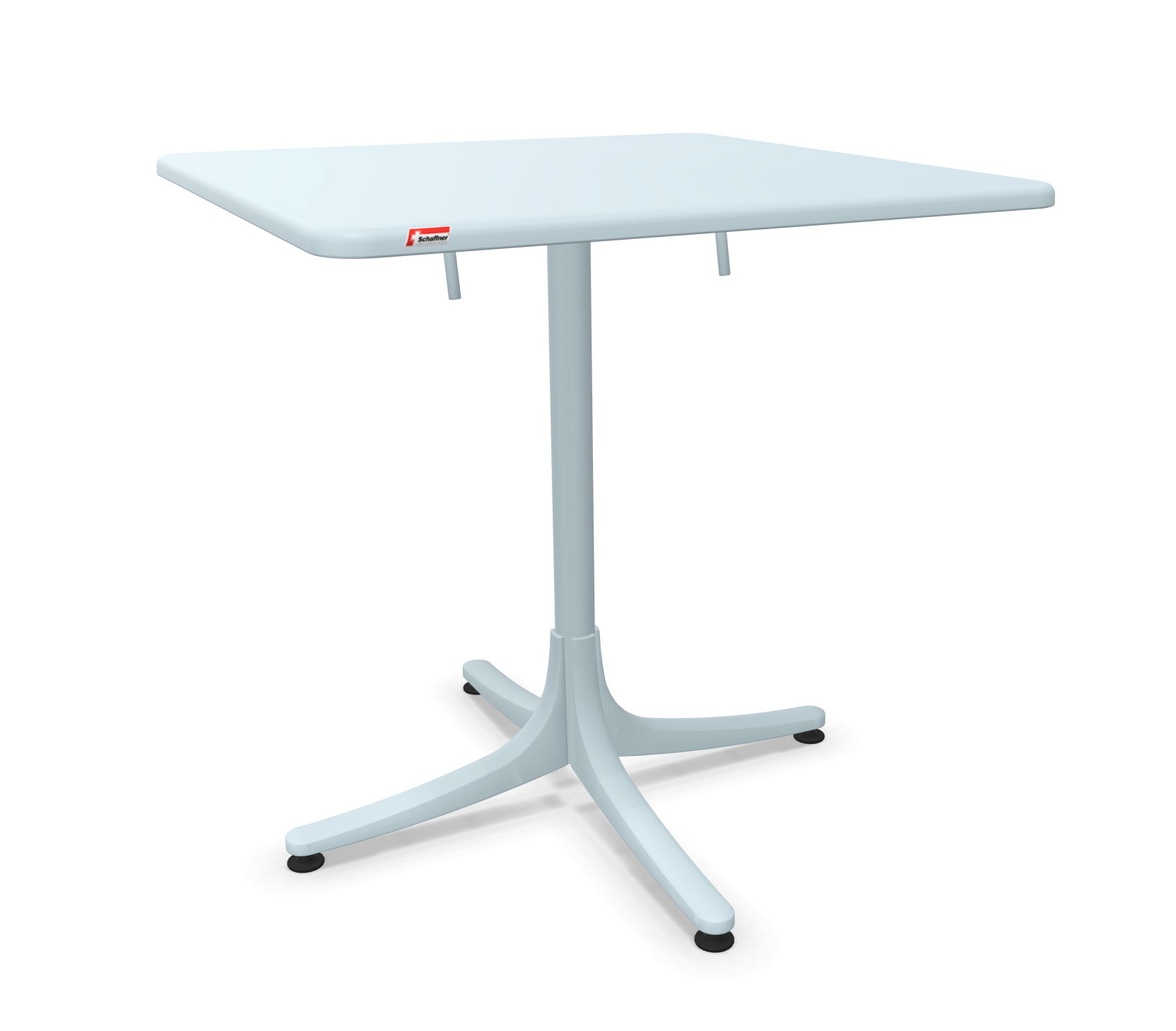 Schaffhausen Glasfaser Tisch 70x70 pastellblau