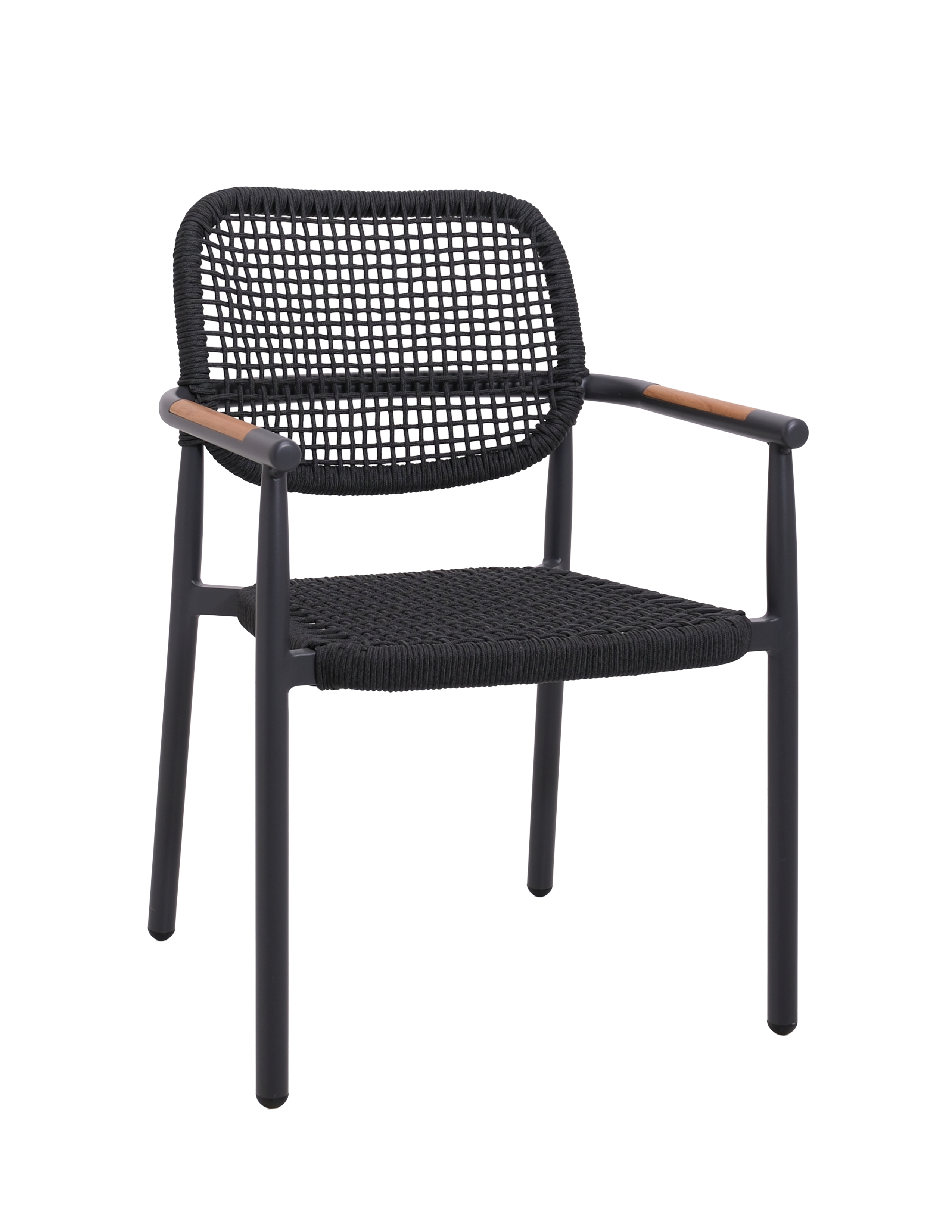 Sole Stapelsessel, Alu anthrazit, Rope carbon