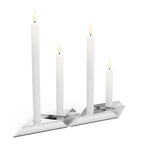 SQUARE CANDLE silber, VE 4