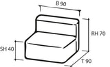 Mare Mittelmodul M 90 x 90 cm