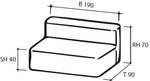 Mare Mittelmodul XL 190 x 90 cm
