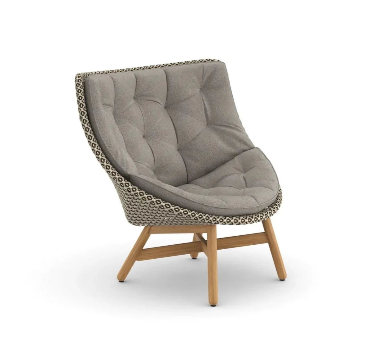 MBRACE Hochlehner Teak, Geflecht Pepper 115