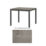 Montreal Tisch Aluminium taupe mit HPL