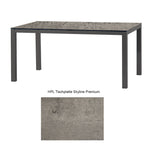 Montreal Tisch Aluminium taupe mit HPL