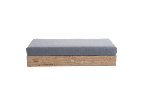 Anna Modul 2 - rec.Teakholz 160x80 inkl. Premium Kissen nature grey