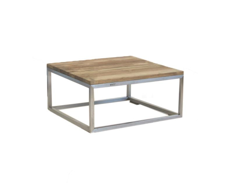 Bahama Couchtisch Edelstahl/Teak 90x90x35cm