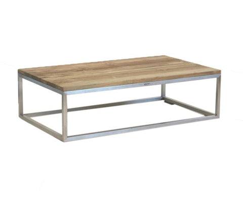 Bahama Couchtisch Edelstahl/Teak 120x70x35cm